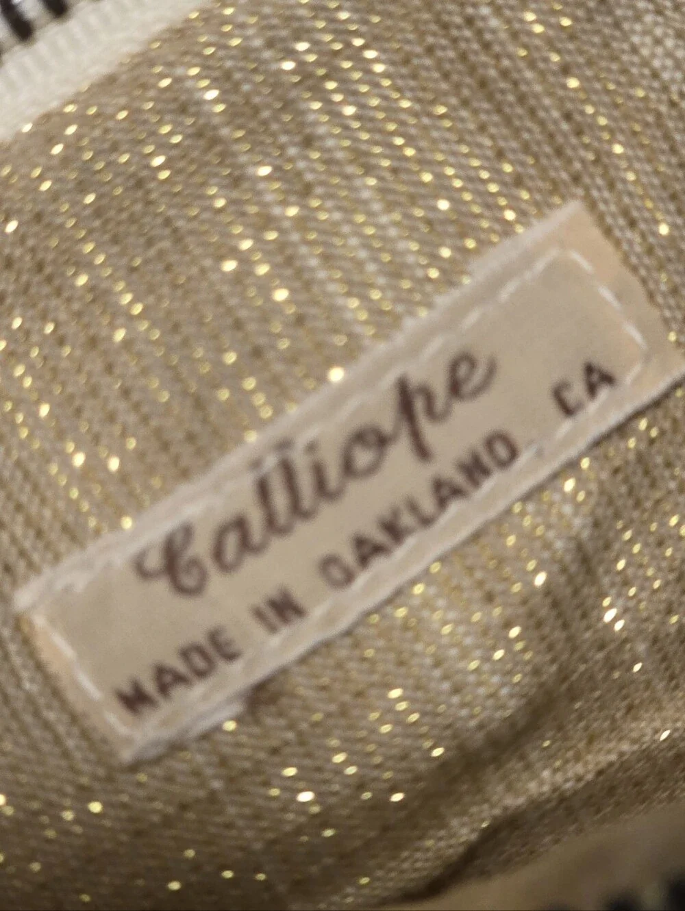 Calliope NWT Vegan Wristlet Purse Sparkly Pink Striped Handmade In Oakland,CA